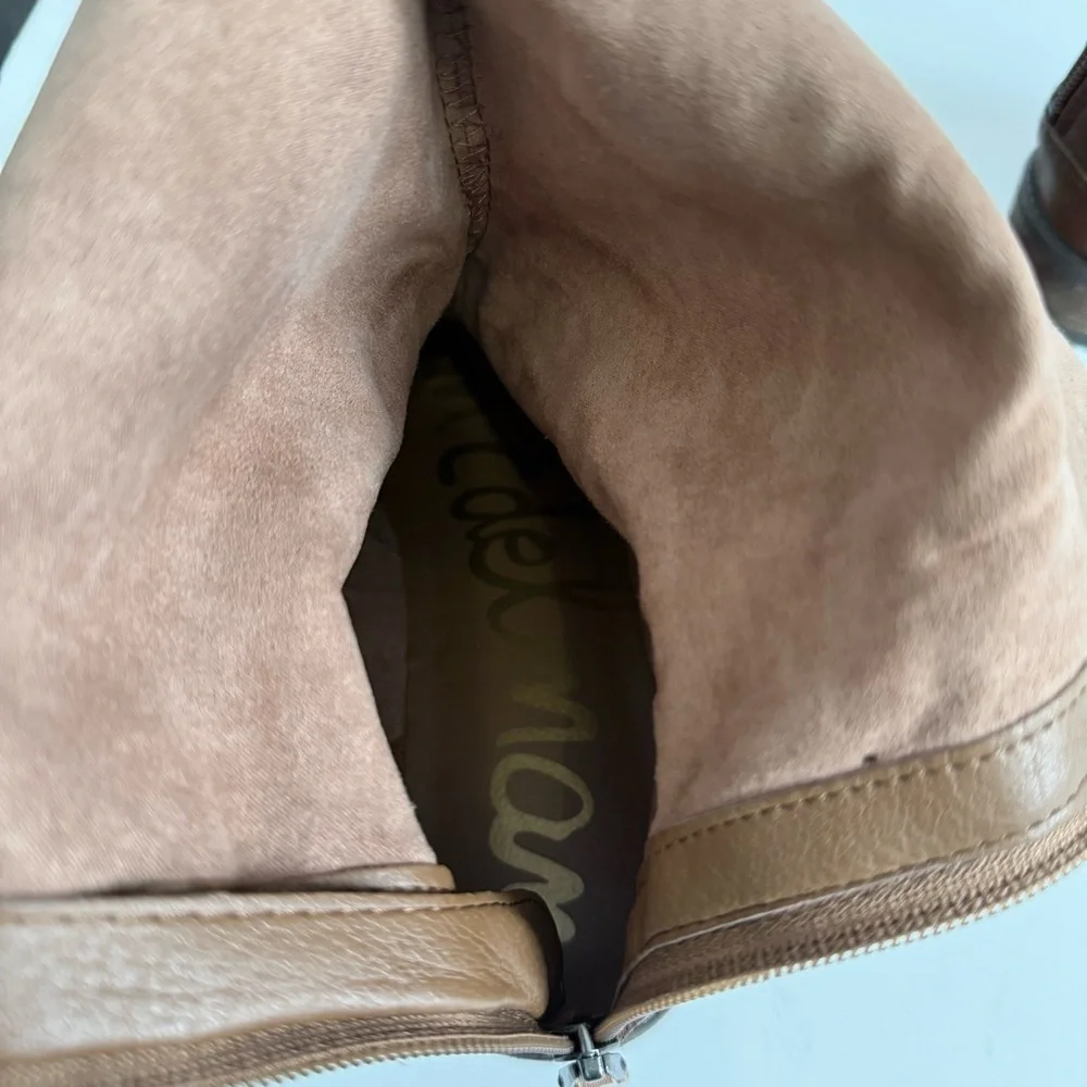 Sam Edelman Whiskey Coloured Penny Leather Riding Boots - Picture 8 of 16